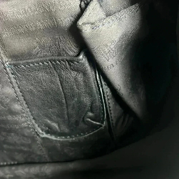 RENATO ANGI Venezia Black Genuine Leather Shoulder Bag Hobo - Picture 7 of 8